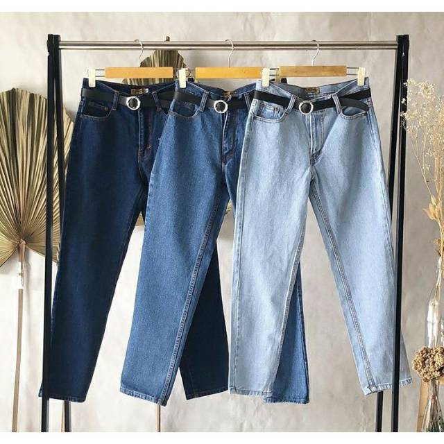 FREE BELT | (27-34) BOYFRIEND JEANS / BIGSIZE JUMBO BOYFRIEND JEANS / BF JEANS WANITA