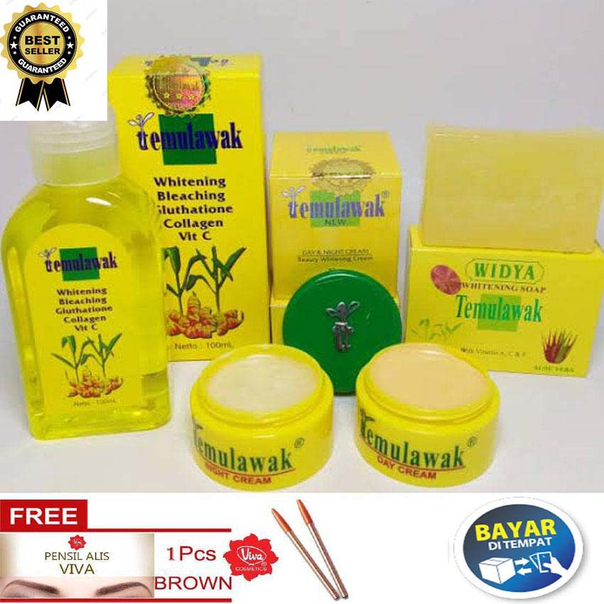 Paket Cream Temulawak Original Plus Sabun dan Toner FRE Pensil Alis VIVA1PCS