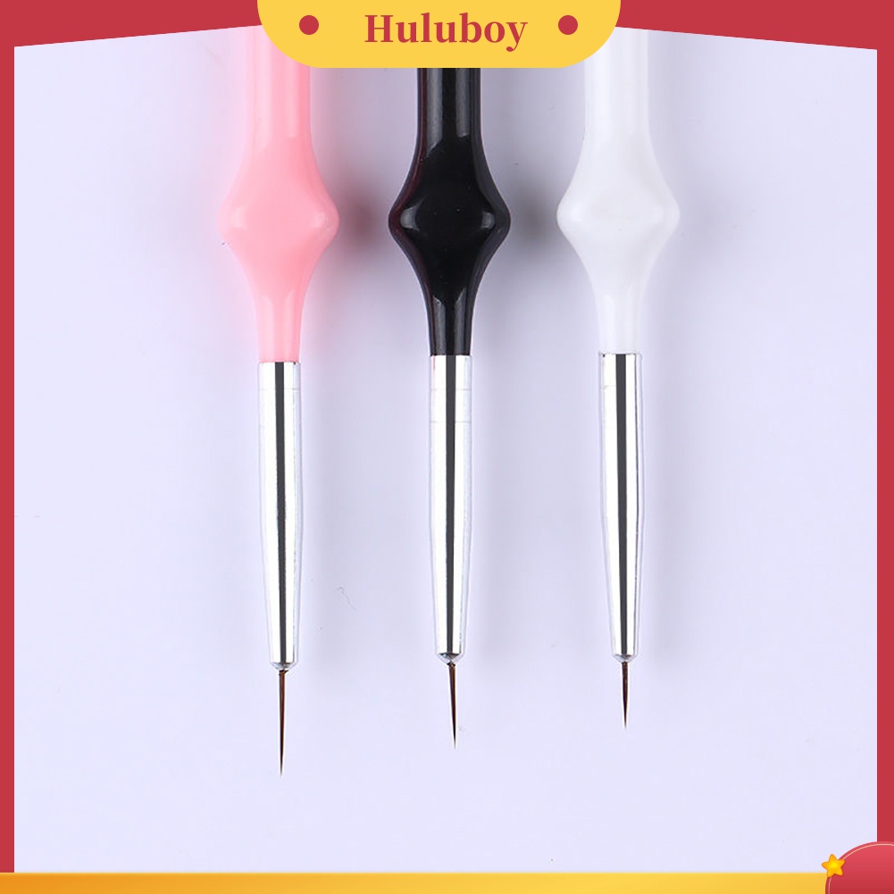 Huluboy Huluboy♡ 3pcs Pen Brush Nail Art Manicure DIY Gagang Kayu