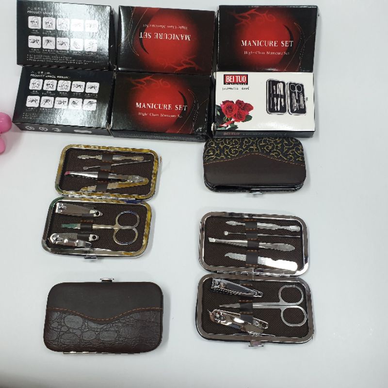 Manicure pedicure set anak baby kuku nail art dompet menicure 7in1