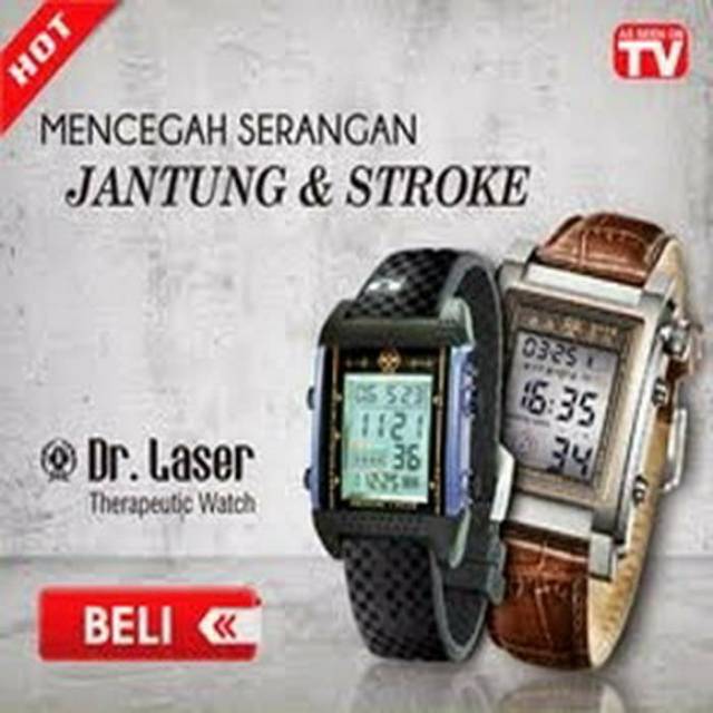 Dr Laser Leather Strap Jam Tangan Kesehatan dan Therapi Laser