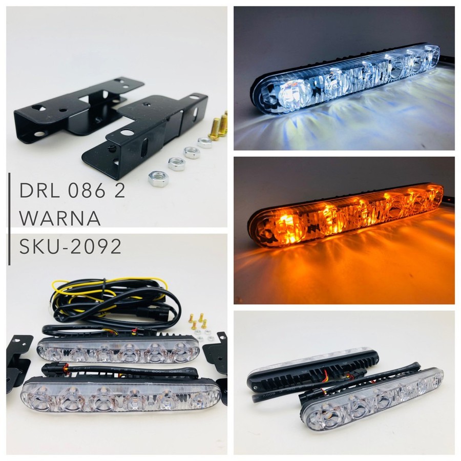 LAMPU LED DRL 2 WARNA MODEL FORTUNER LED DRL MOBIL