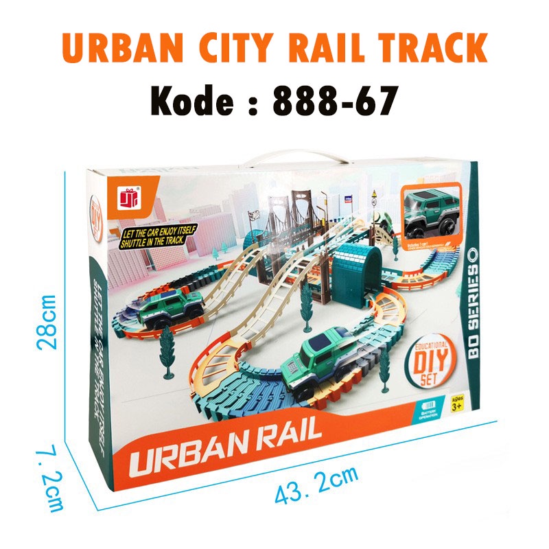 Mainan Anak Mobil Mobilan Urban City Rail Track Outerspace Track City Truck Rel