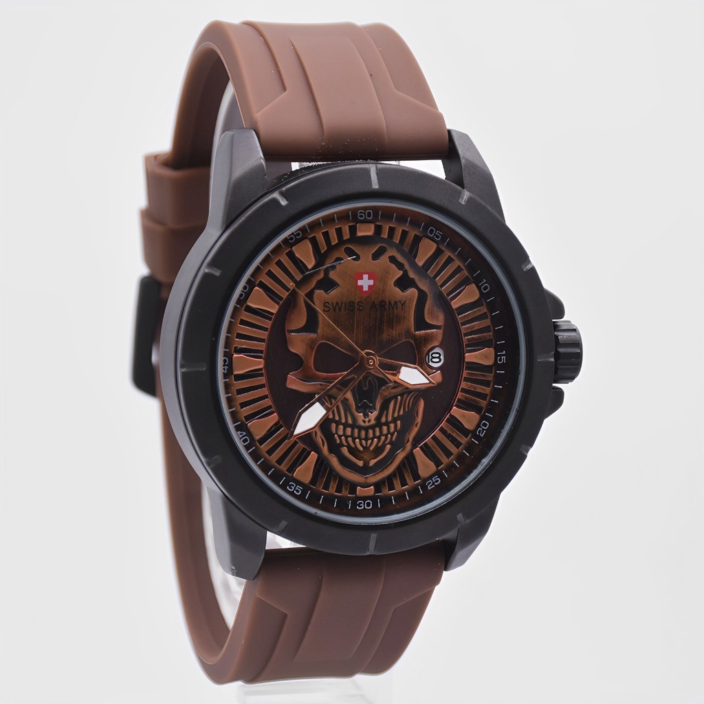 JAM TANGAN PRIA G70 TALI RUBBER PLAT MOTIF TANGGAL AKTIF DM 4.5CM FREE BOX  || JAM TANGAN FASHION PRIA TERBARU