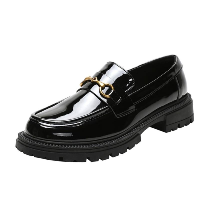 Sepatu Wanita OURRA Vintage Docmart Gold Black Glosy Premium 01