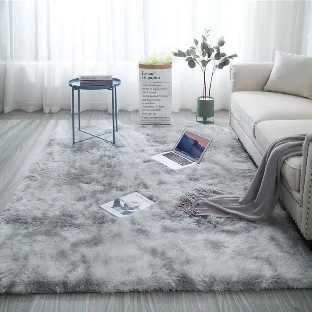 Karpet Bulu Ombre & Motif Warna Jumbo Uk 200 x 200cm/Karpet Bulu Lantai Anti Slip