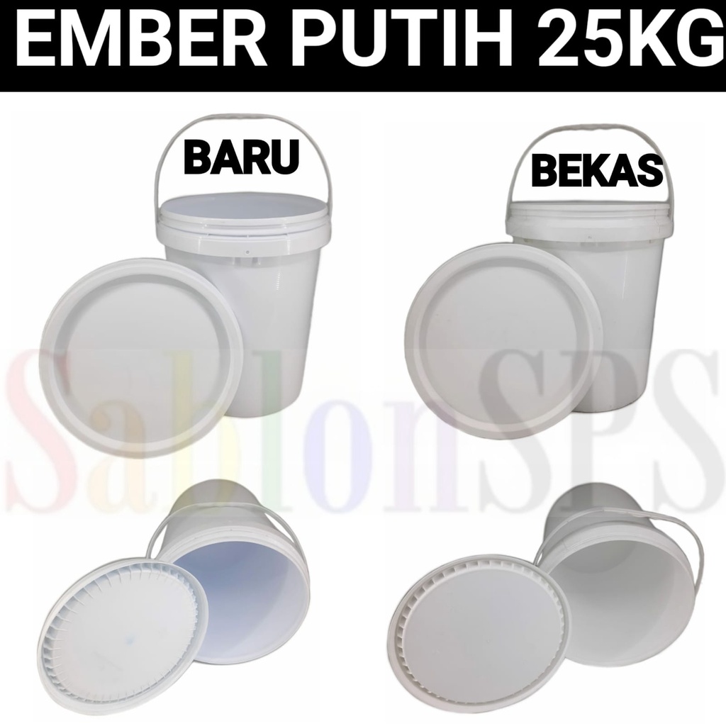 EMBER PUTIH CAT 25KG EMBER POLOS PLASTIK