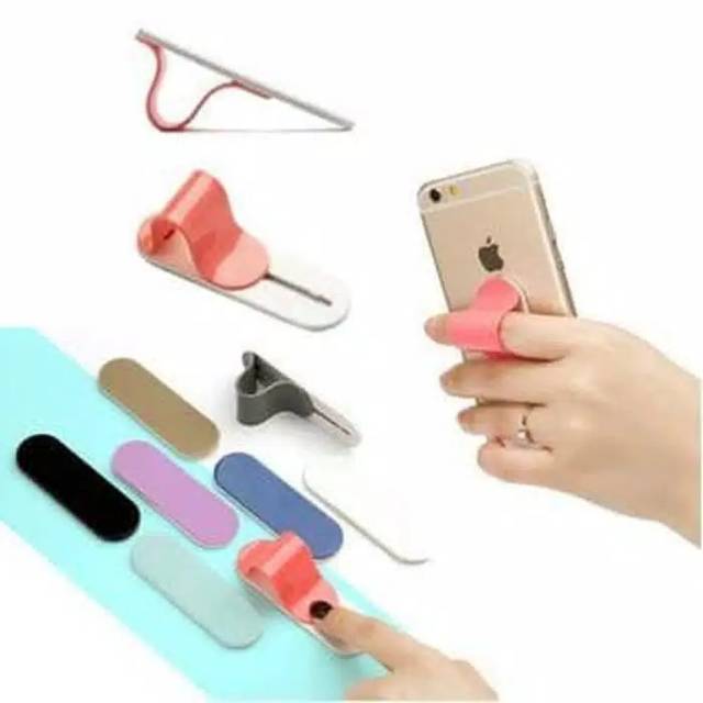 Pita Multifungsi Hp Original Universal Multi Band Finger Handphone Smart Grip u shaped iring silicone holder desk stand meja ponsel