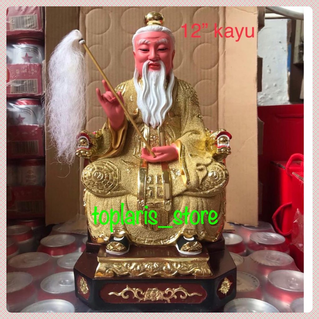 Patung Thai Shang Lao Jin Kayu 012 Emas