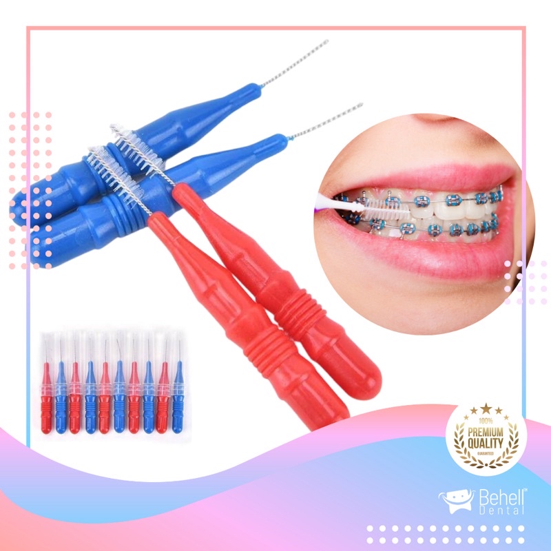 SIKAT SELA BEHEL GIGI PREMIUM DENGAN TUTUP - INTERDENTAL BRUSH ORTHO DR SMITH DENTAL FLOSS BEHELLDENTAL - Sikat Pembersih Sela Celah Gusi Dan Gigi - Tusuk Orthodontics Orthodontics