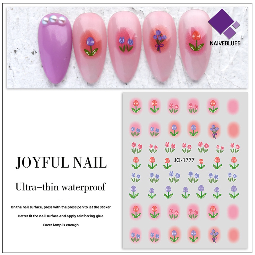 Naiveblue &gt; Stiker Kuku DIY Ringan Untuk Nail Art