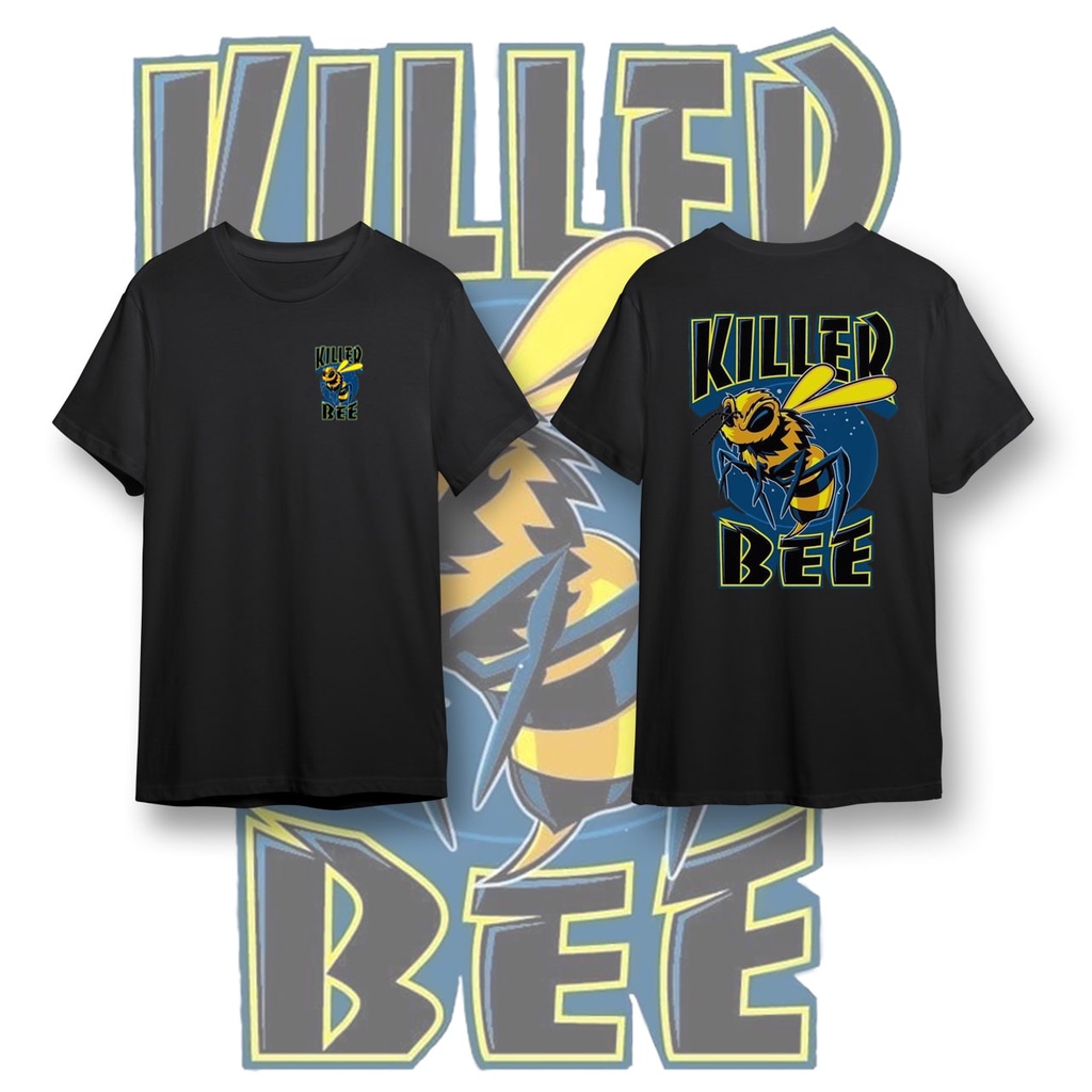 New Official - KAOS DISTRO PENDEK HITAM KILLER BEE COLOR PE 30'S KAOS GAMBAR PRINTING ATASAN PRIA T-SHIRT CASUAL SIMPLE