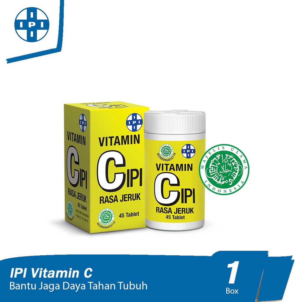 Vitamin C IPI Rasa Jeruk per botol isi 45 tablet