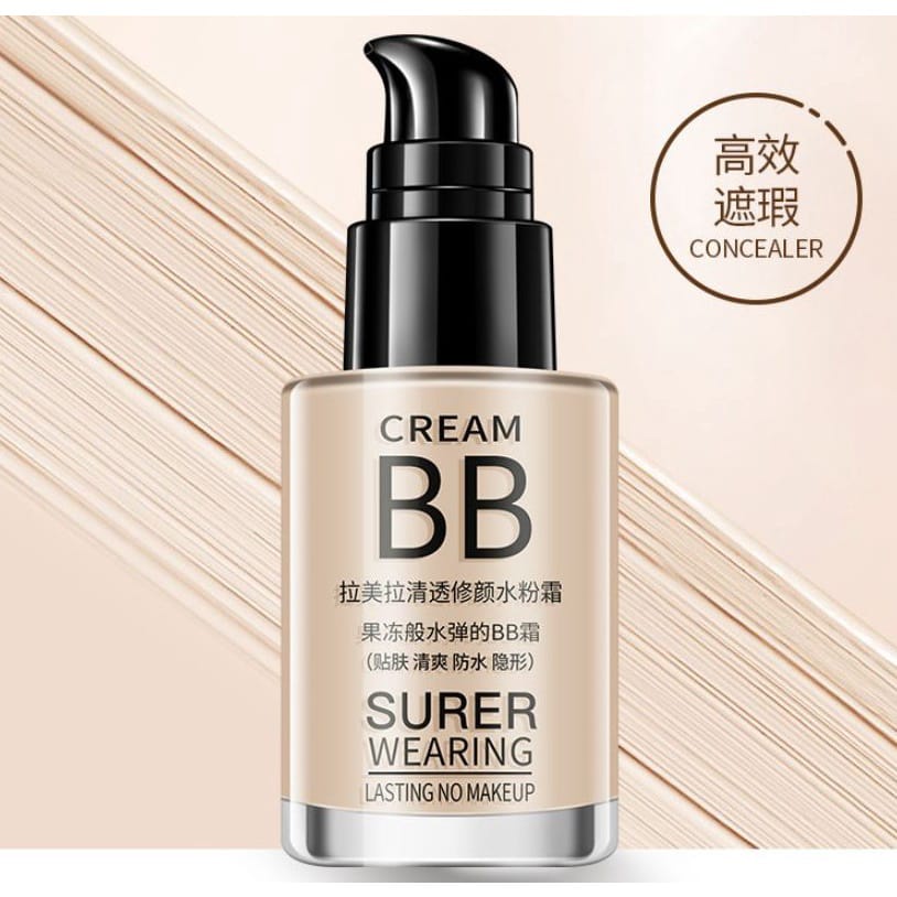 Lameila 1001 BB Cream Super Wearing Lasting Foundation Cair Korean Make Up Original Waterproof Face Base