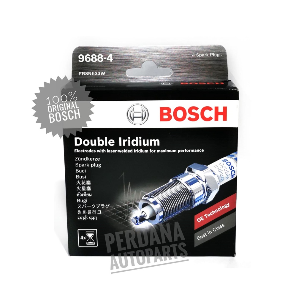 Busi BOSCH Double Iridium FR8NII33W TOYOTA New Alphard 2.5G, Camry Hybrid, New Camry 2.5, Etios, FJ 
