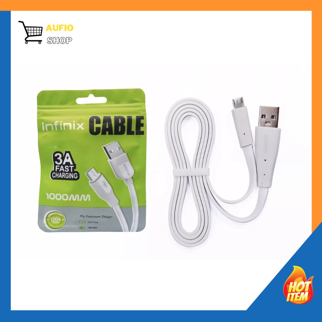 KABEL DATA INFINIX SMART 4 / SMART 5 / HOT 8 / HOT 9 ORIGINAL 3A SUPPORT FAST CHARGER MICRO USB