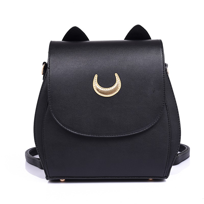 school bag leather black