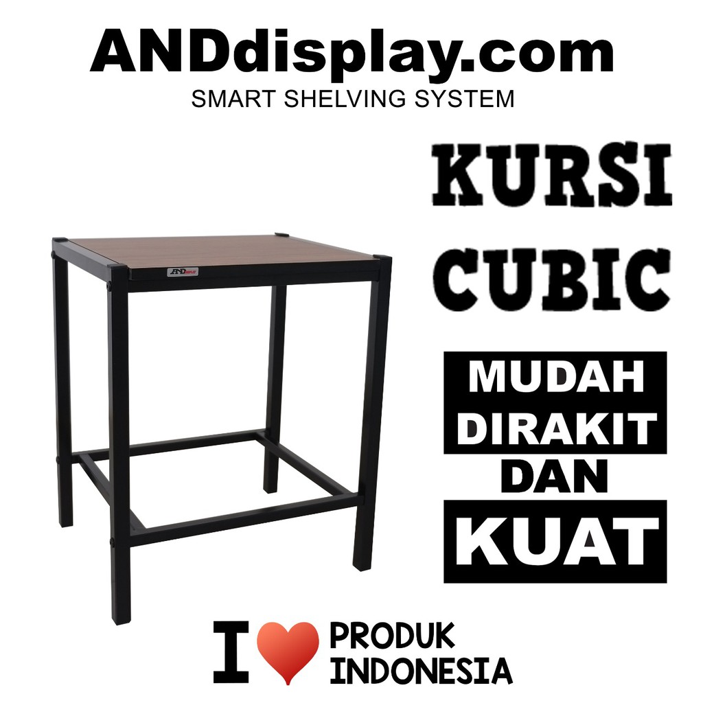 KURSI CUBIC 30X39X45 - KURSI CAFE - KURSI KAFE - KURSI MAKAN - BANGKU - KURSI RIAS - KURSI FOODCOURT