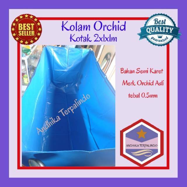 Terpal kolam ikan kotak 2mx1mx1m/ kolam terpal/ terpal ikan kotak / terpal lele / terpal kolam lele