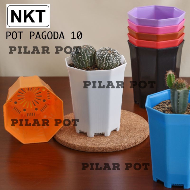 Pot bunga tanaman warna warni nkt pagoda 10 - NKT PAGODA