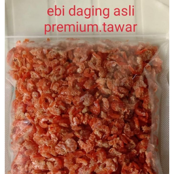 

Ebi Daging Kecil/ Hebi/ Udang Kering Premium Tawar 1 kg asli Pontianak