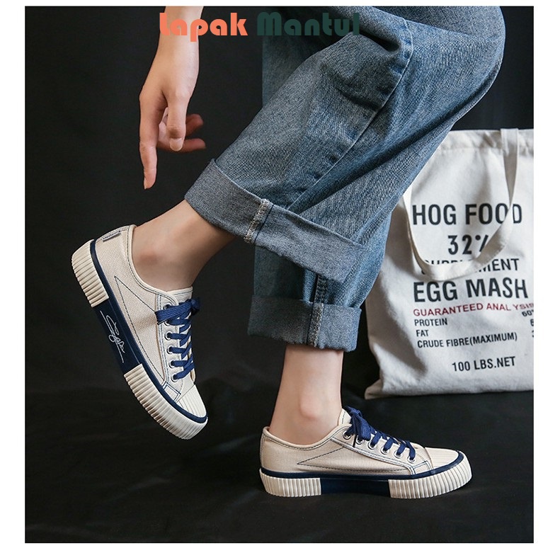 LM-0250 [ Bisa COD ] Sepatu Sneakers Canvas Wanita Original Import sytel Korea-Sepatu Canvas Wanita Import sytel Korea High Quality