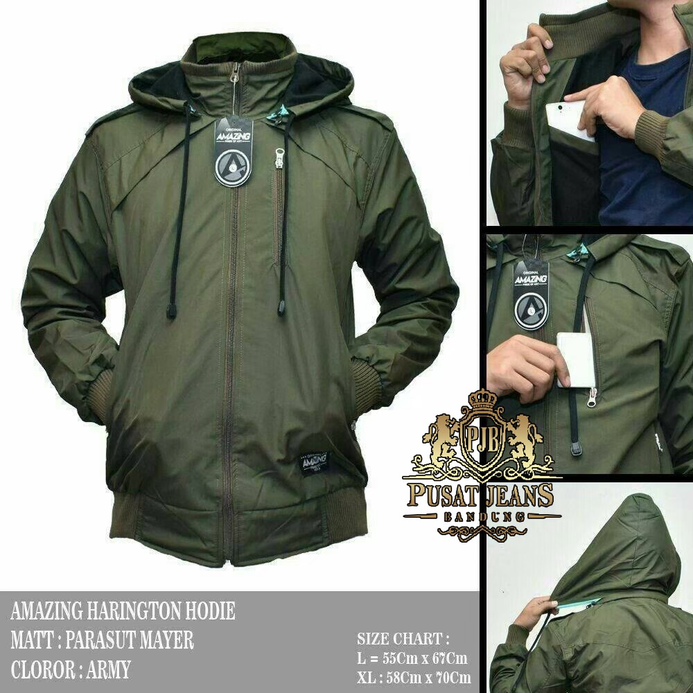 RCL - Jaket Parasut Pria / Harington// Hoodie ADVENTURE Kombinasi Dan Polos Serbaguna Hoodie