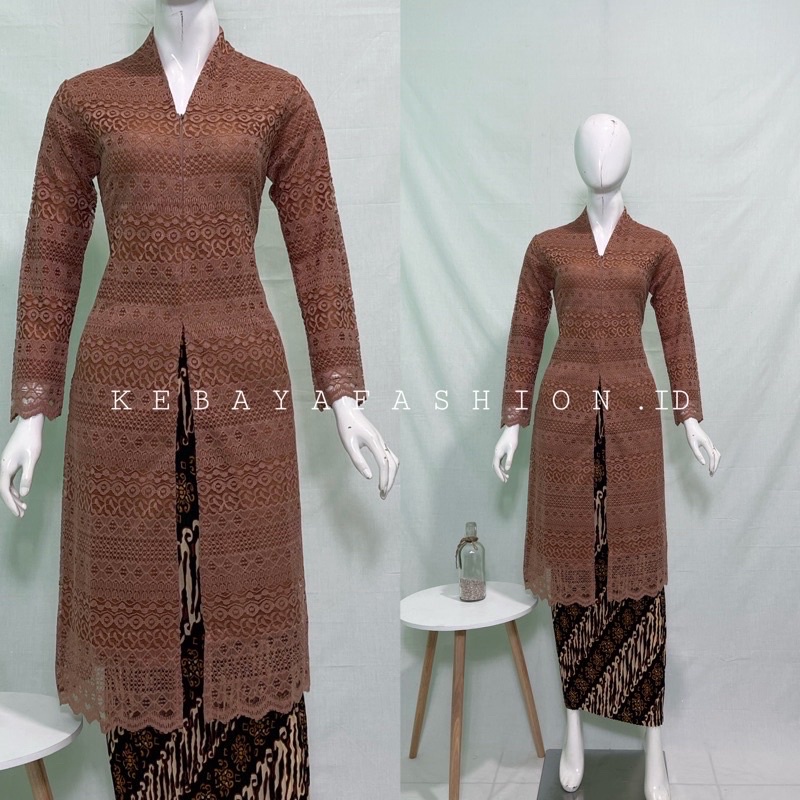 kebaya Modern. brukat busui. kebaya pesta. kebaya tunik busui. brukat modern resleting depan