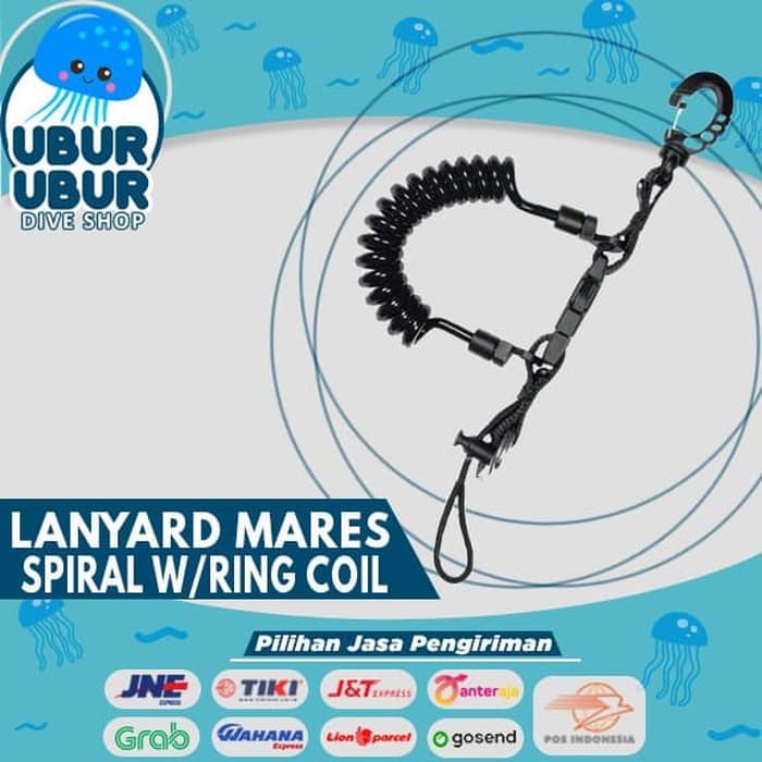 

Lanyard Mares SPIRAL W/RING - SPRING COIL 415717 - Lanyard Diving