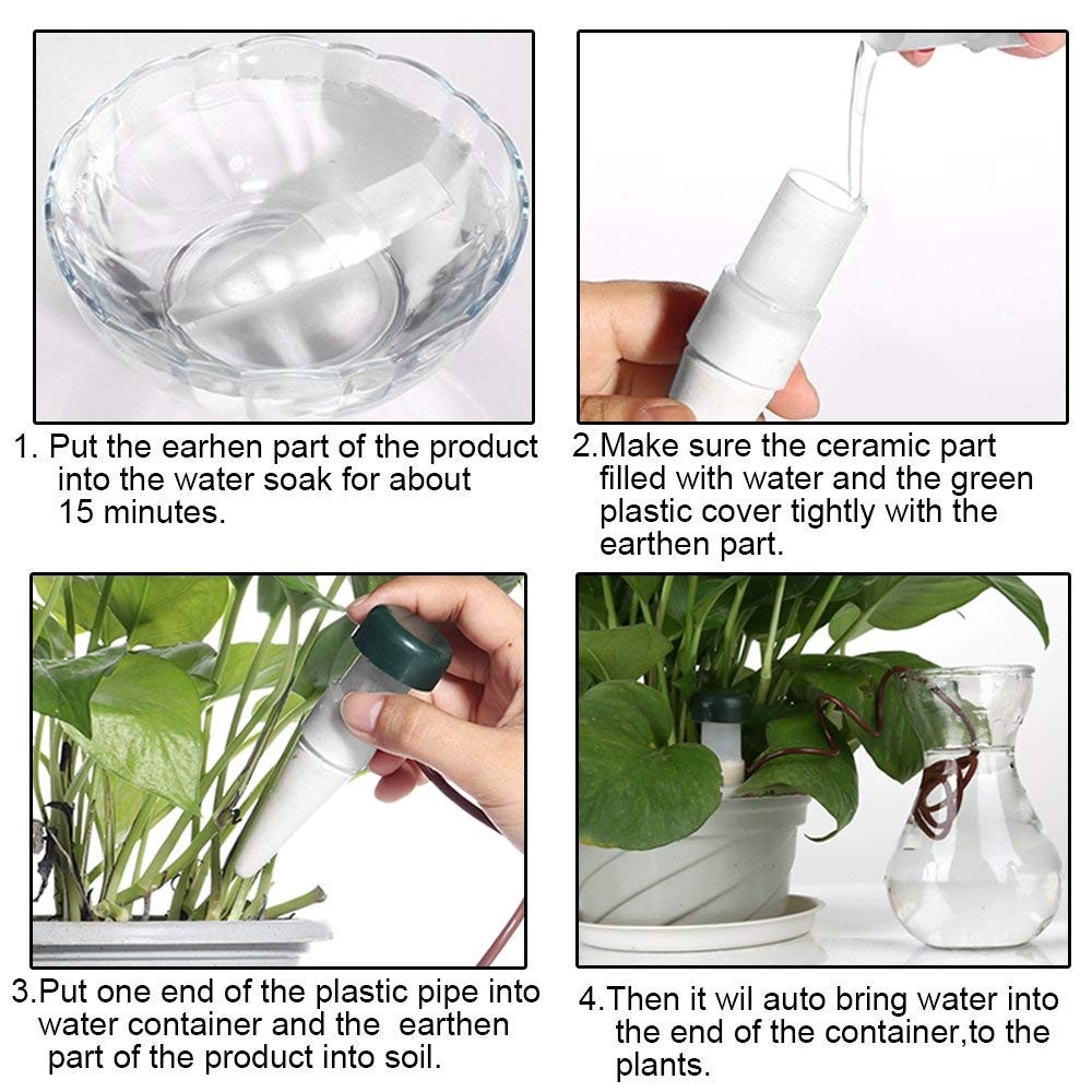 2 Pcs Automatic Plant Self Drip Irrigation Slow Release Waterers Watering plants
