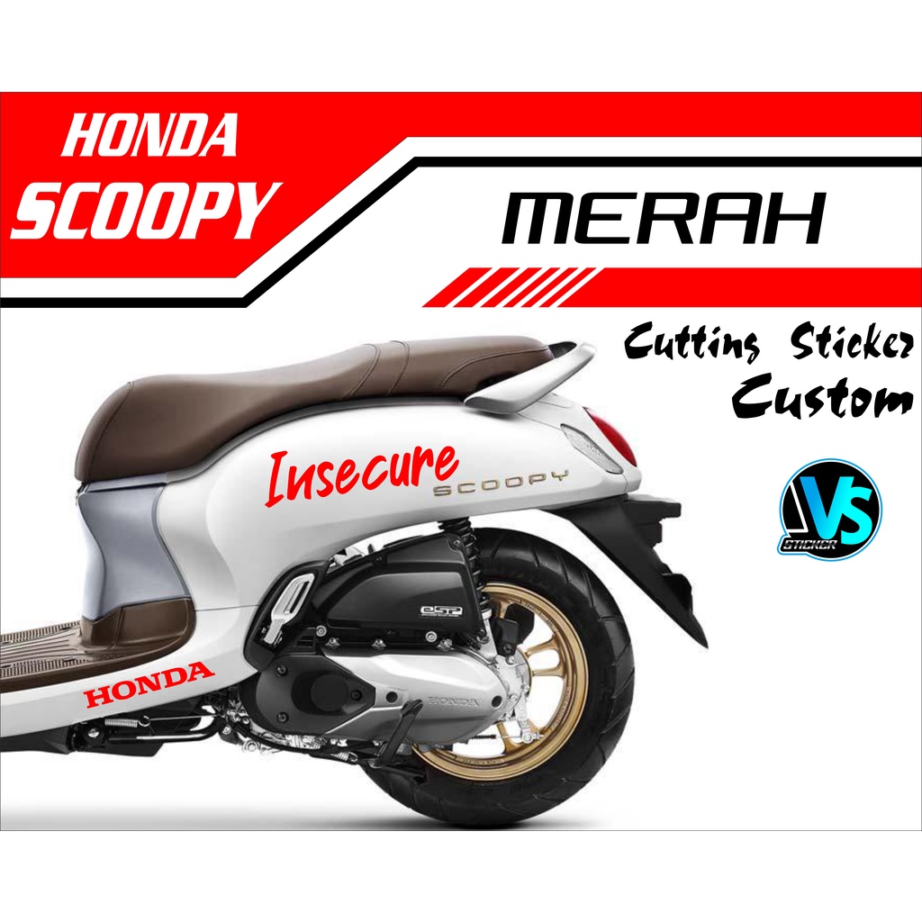 Striping Cutting Sticker INSECURE Stiker Honda Scoopy