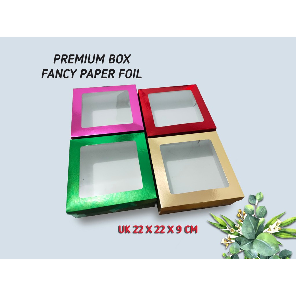 

Kotak mika Kue tart, brownis, box gift, lapis legit 22 x 22 x 9 cm, 375 gr 1 pack isi 10
