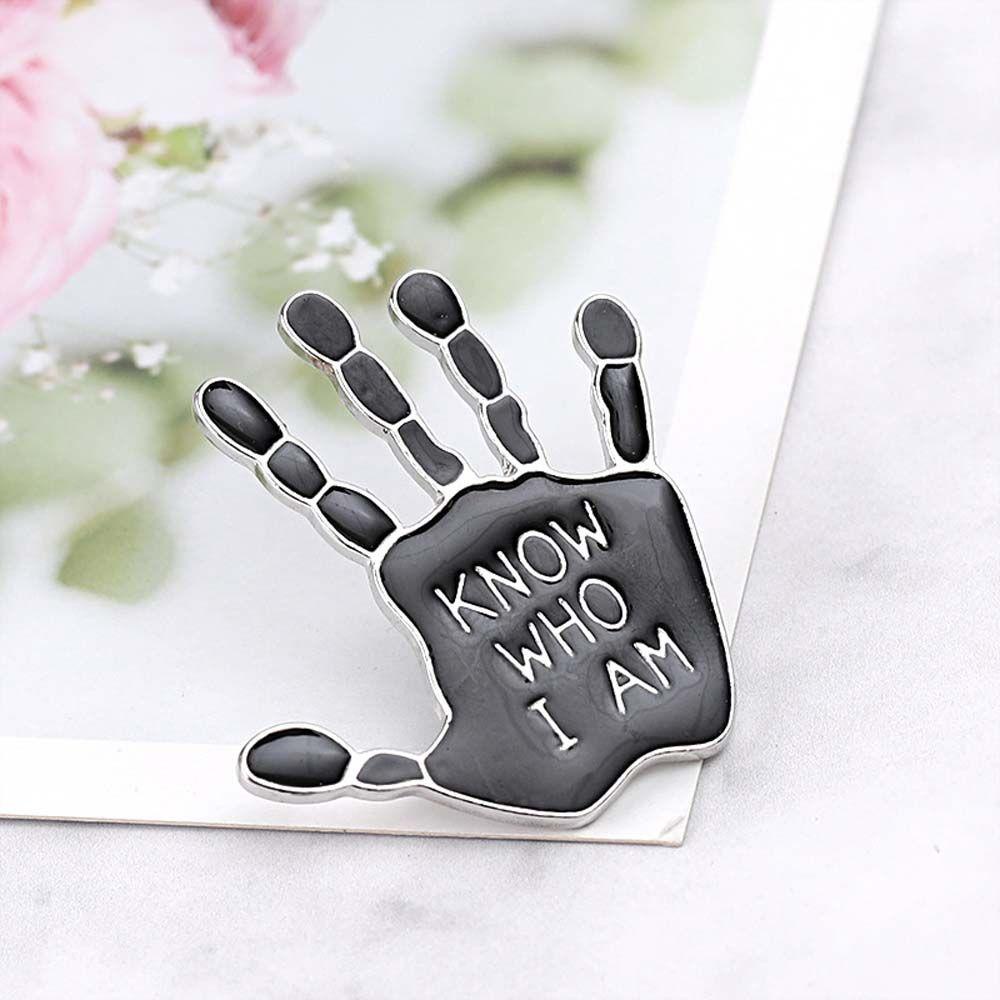 Lanfy Skeleton Palm Bros Kreatif Mantel Aksesoris Perhiasan Kerah Bros Skeleton Palm Badge Pin Tangan Enamel Pin