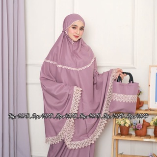 mukena dewasa renda zipper mewah samantha series