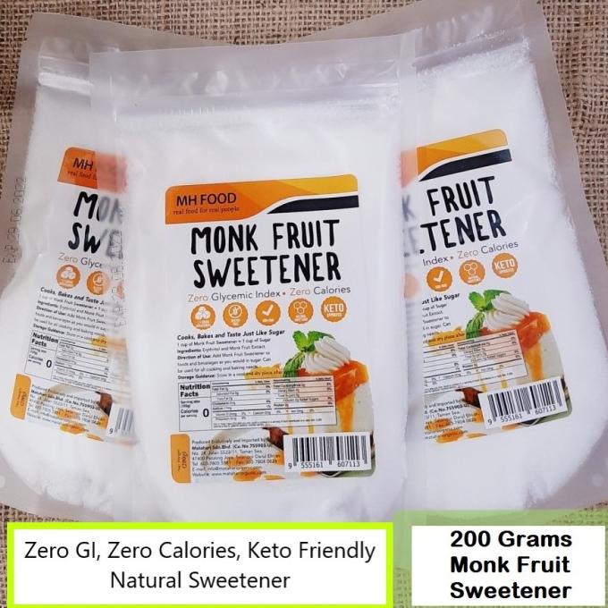 

Diskon 200Gr-Monk Fruit Sweetener/ Monkfruit/ Pemanis alami / Gula Keto Diskon