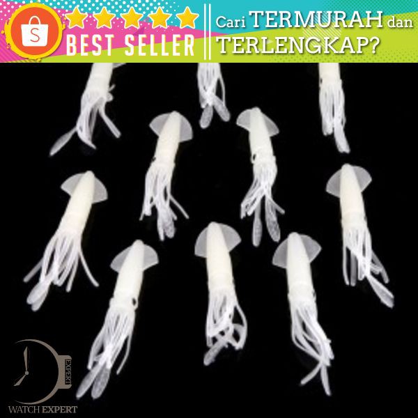 Umpan Pancing Luminous Squid Soft Bait Lure 10 PCS - Putih