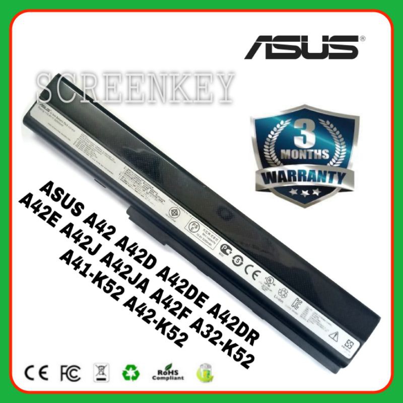 Baterai Laptop ASUS A42 A42F A42J A42N A42D X42 X42D X42DE X42F X42J X42JB K42D K42JC K42JK A41-K52