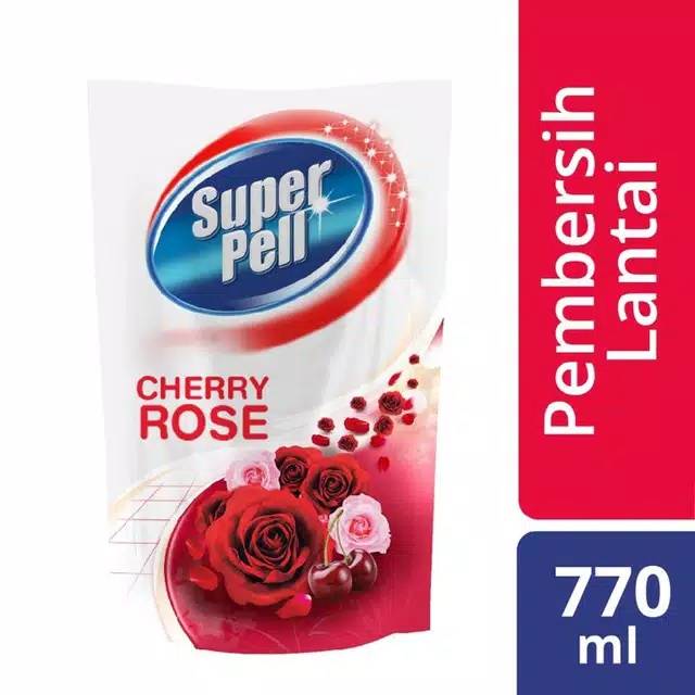 Super Pell Pembersih Lantai Cherry Rose Pouch 770Ml​