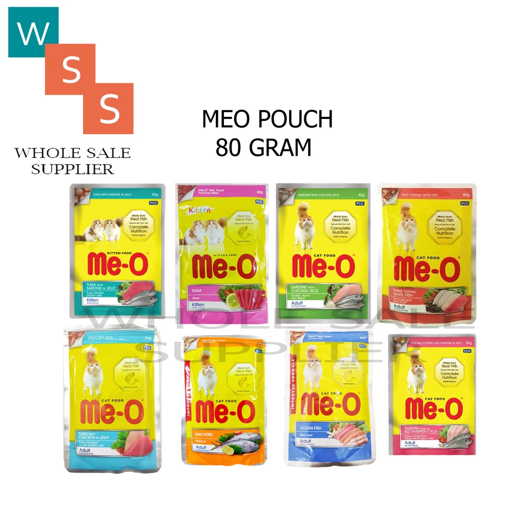 MAKANAN KUCING BASAH MEO POUCH 80GR ALL VARIAN