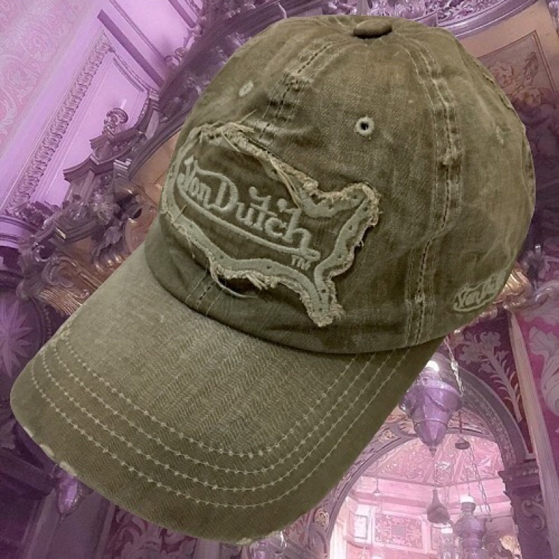 topi y2k brown von dutch