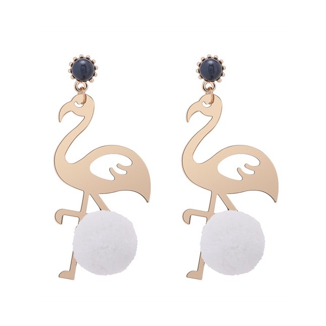 LRC Anting Tusuk Fashion  Crane Shape Design Earrings