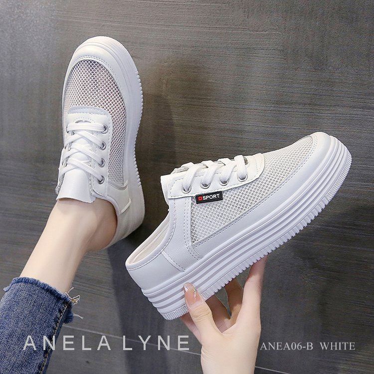 ANELA LYNE SEPATU MULES WEDGES DAMAH ANEA06-B ORIGINAL