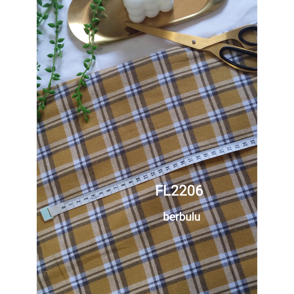 KUNING kain flanel bahan kotak katun yarndyed harga per 0.5meter/kain meteran happychild