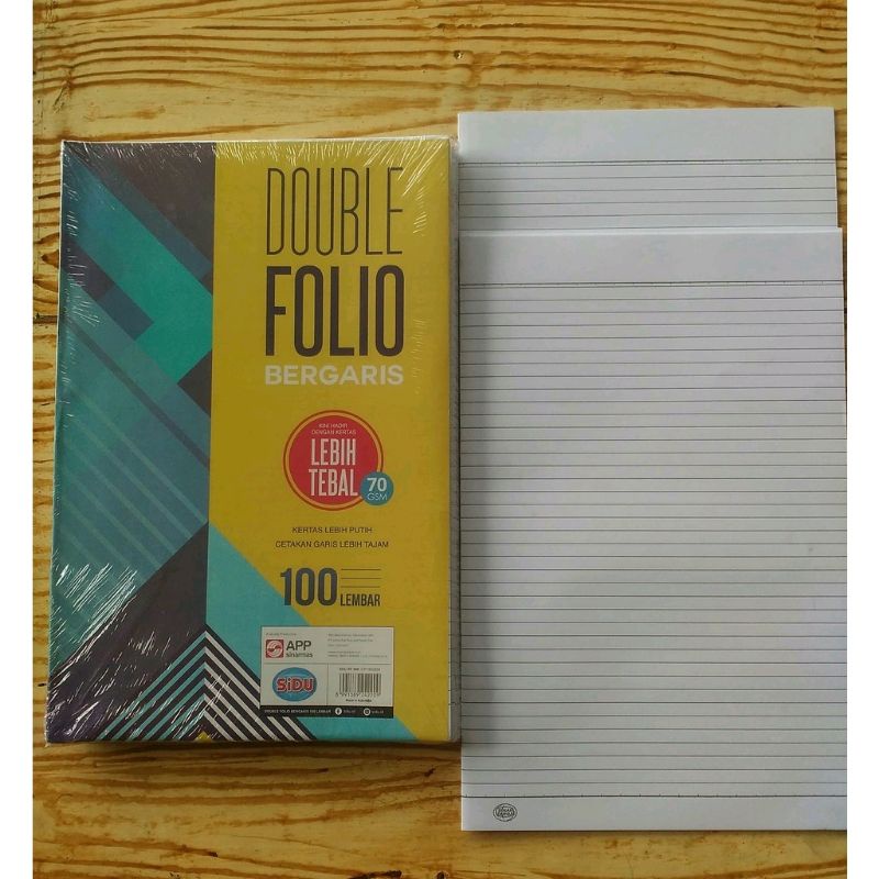 

Kertas Folio Bergaris isi 10 lembar SINAR DUNIA / Folio Bergaris SIDU