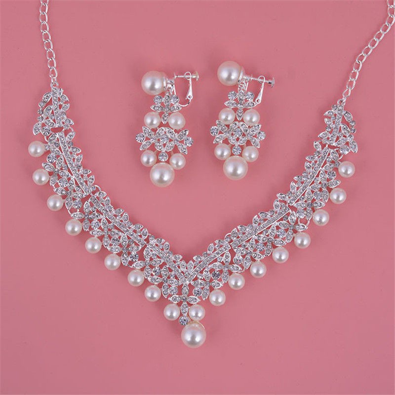 Kitty Jewelry Set - Kalung Anting - Bisa Untuk Headpiece - Aksesoris Pengantin Bridesmaid