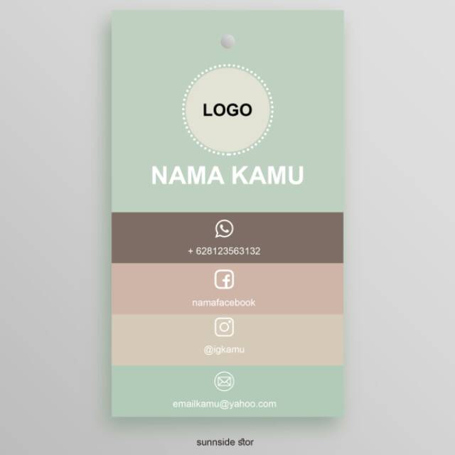 

Hangtag free design kertas ivory