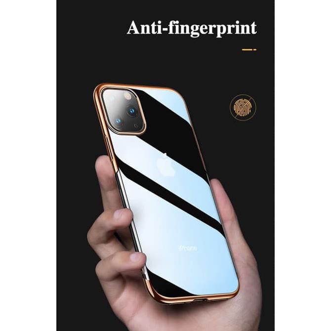 CASE SAMSUNG A51 CLEAR PLATING CROME LUXURY KORI SOFT CASE - HITAM