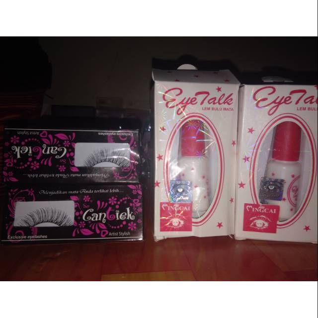 Bulu mata palsu dan lem bulu mata