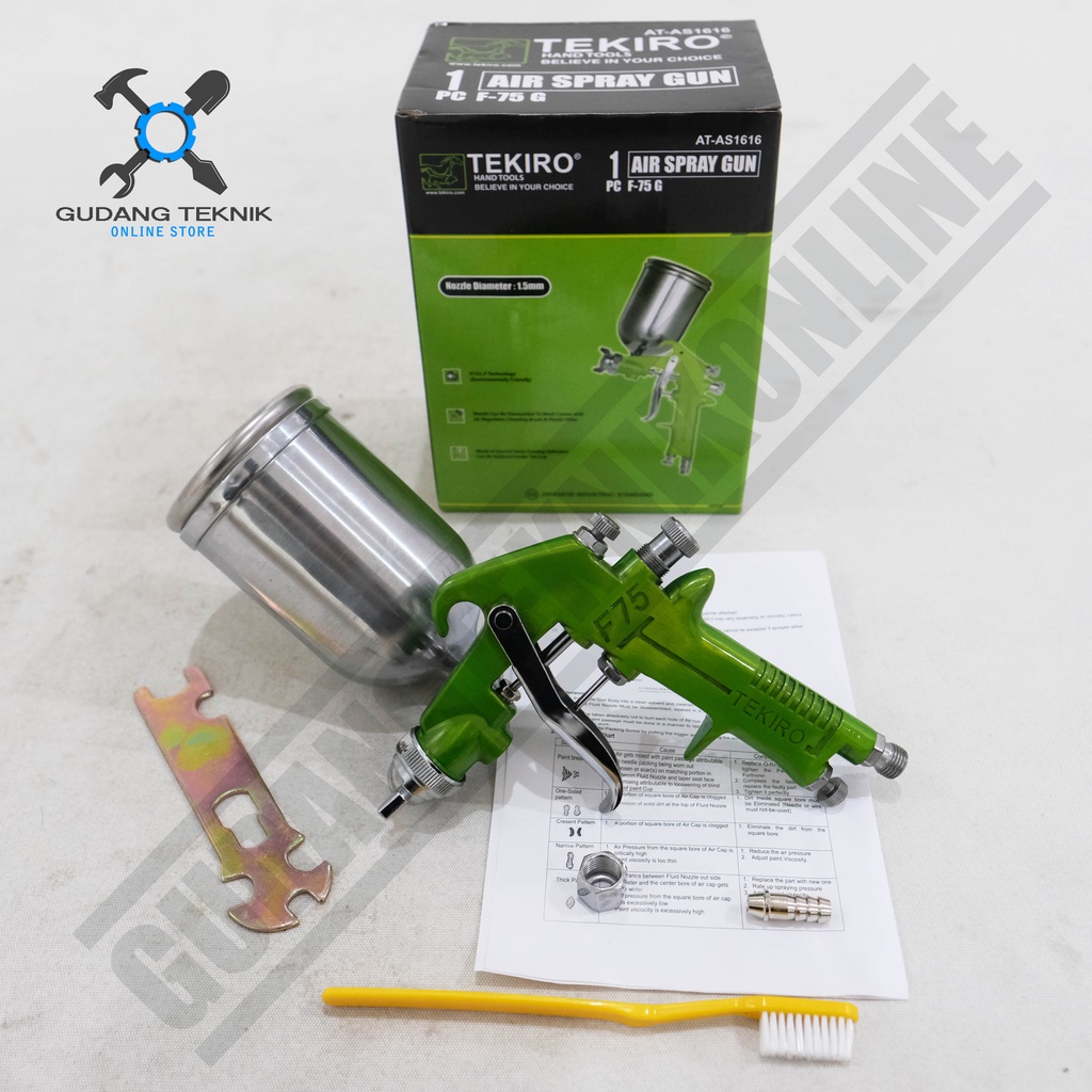 Spray Gun Tabung Atas Tekiro F-75G / Alat Semprot Cat Tekiro F 75G - Spraygun Tekiro F75 G