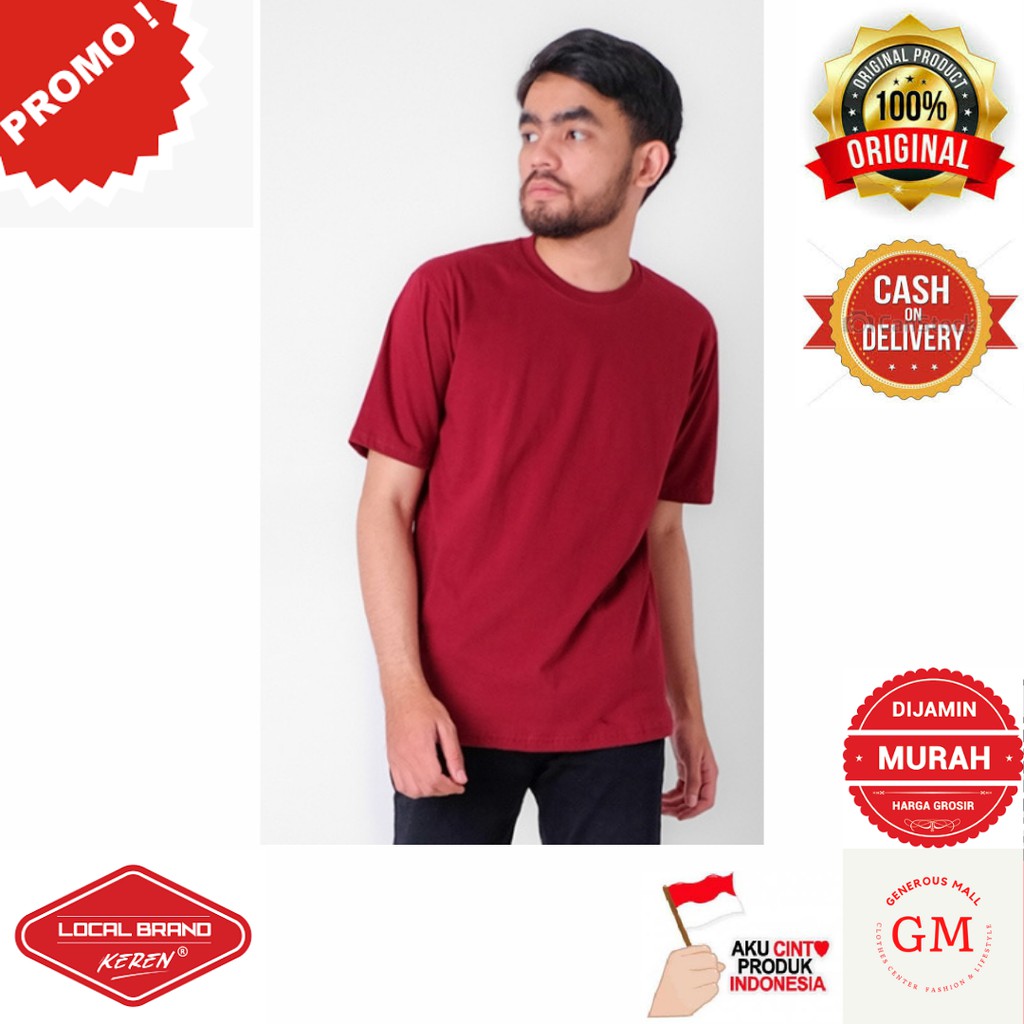 Kaos Polos Pria Lengan Pendek Mavvis VS 197 Brand Lokal Original Murah